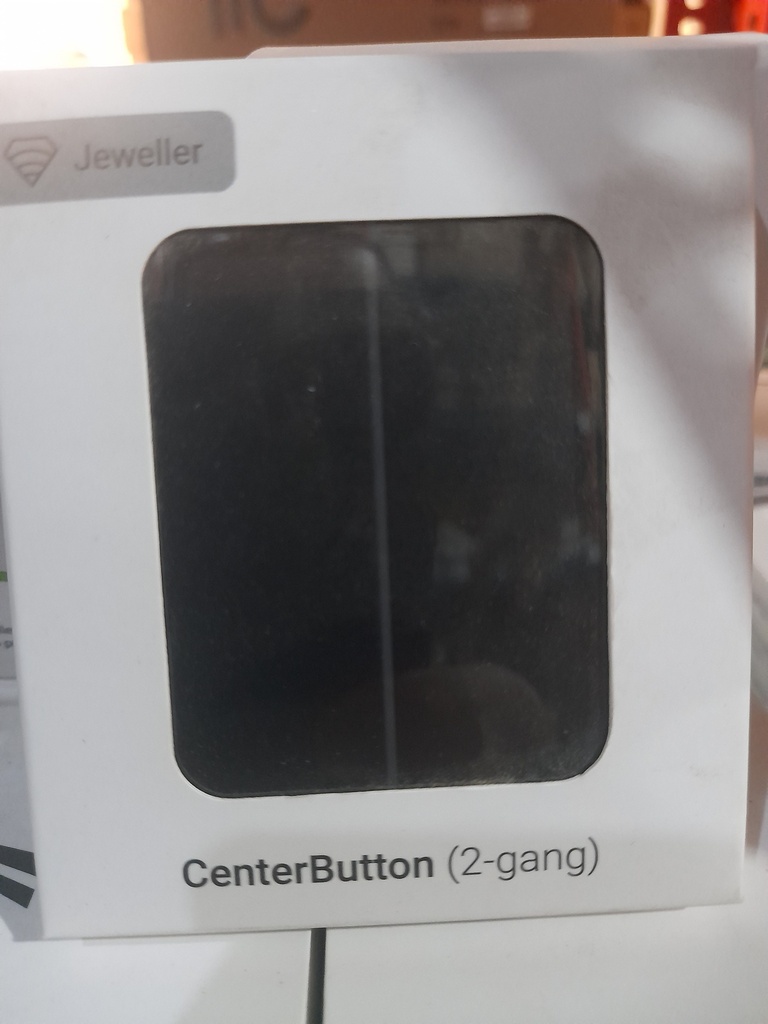 Ajax CenterButton (2-gang) [55] black кнопка