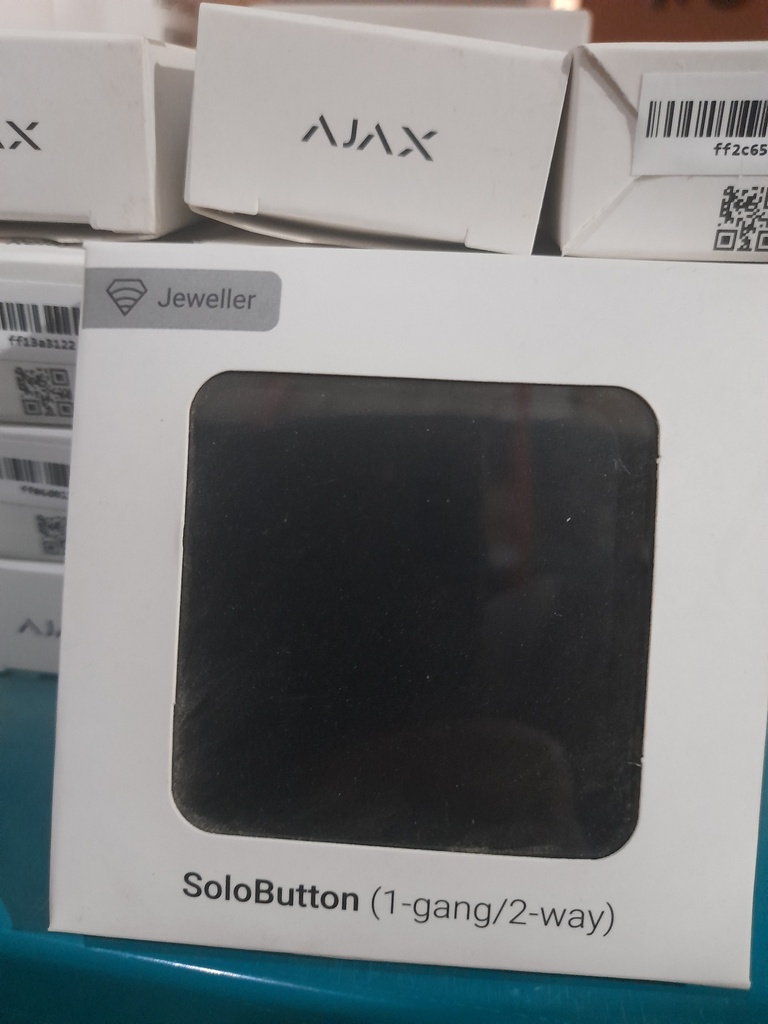 Ajax SoloButton (1-gang/2-way) [55] black кнопка