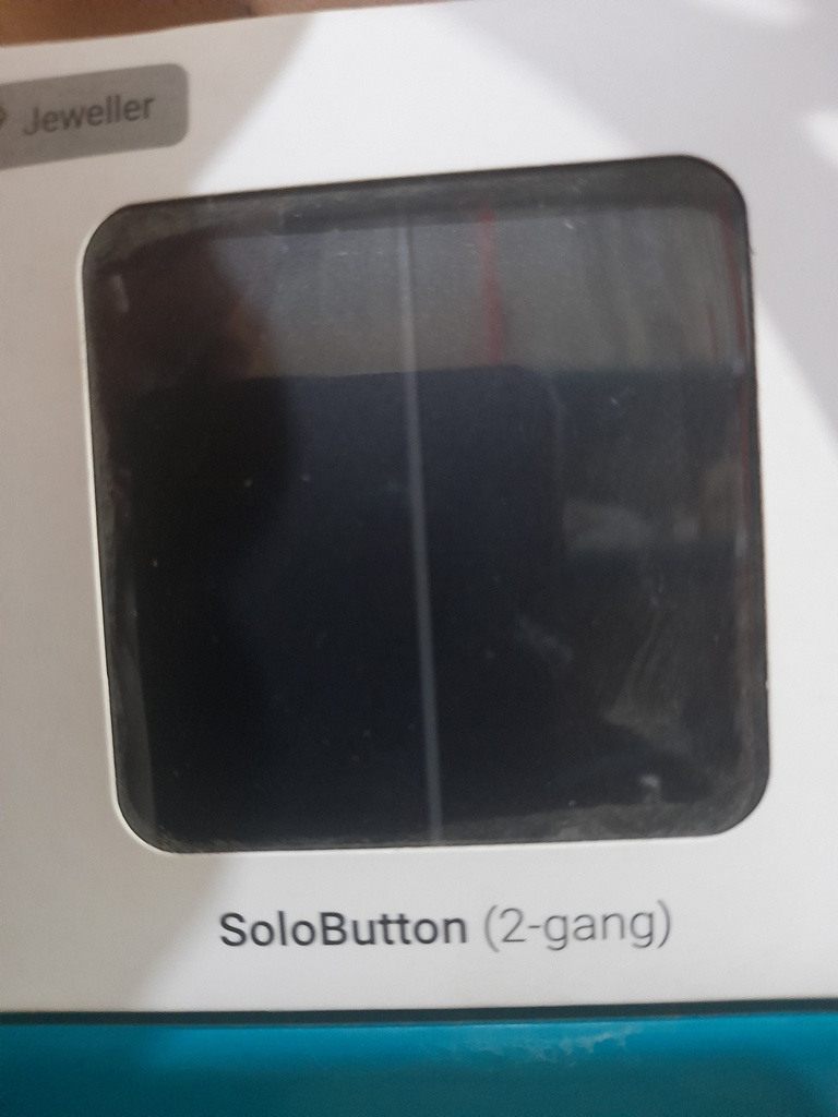 Ajax SoloButton (2-gang) [55] black кнопка