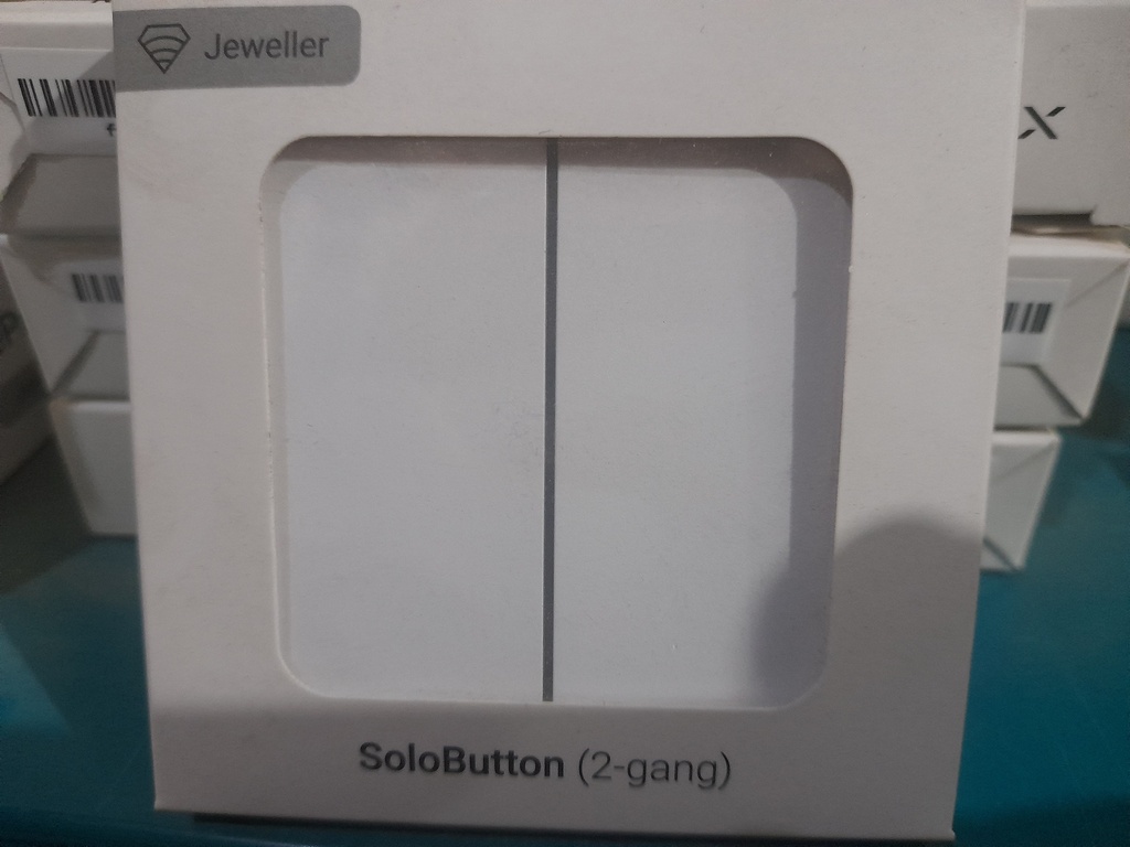 Ajax SoloButton (2-gang) [55] white кнопка